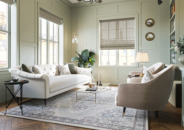 Tucson Voile, Antique Brass - Twist&Fit Roman Blind - Image 6